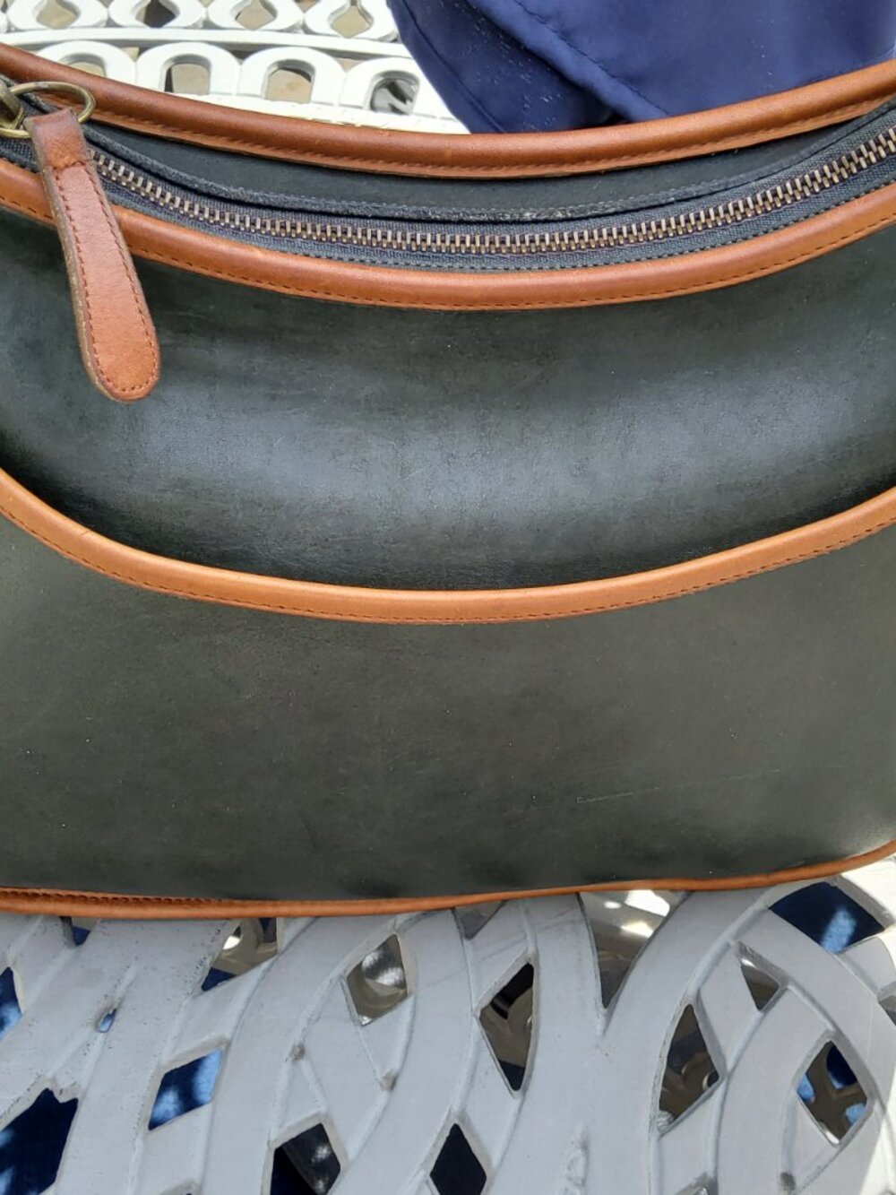 Vintage Coach Classic Hobo Spectator 6855 in Forest Green and Tabac - Picture 8 of 13
